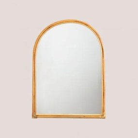 Specchio da parete in rattan Jasal NATURAL - Sklum