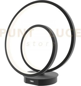 Lume led lieve nera 24w 2340lm cct 3000k 4000k 6500k 31,6x10x18cm c...