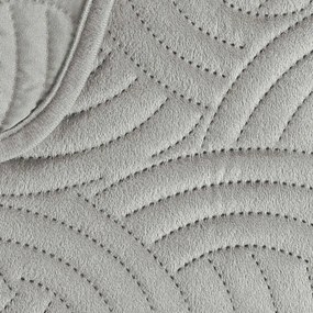 Copriletto in velluto grigio 220x240 cm Solange - douceur d'intérieur