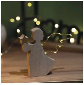 Decorazione natalizia a LED, 8 LED, alimentata da 2 batterie AAA — Angelo