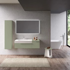 Mobile bagno sospeso con lavabo L 120 x H 36 x P 51 cm avocado per vasca a sinistra Ginevra