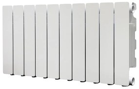 Radiatore acqua calda PRODIGE MODERN in alluminio, 10 elementi, interasse 350 mm, bianco