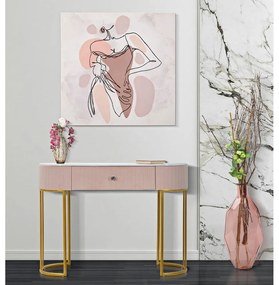 Consolle rosa 100x40 cm Montpellier - Mauro Ferretti