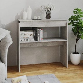 Tavolino Consolle Grigio Cemento 80x30x80cm Legno Multistrato /
