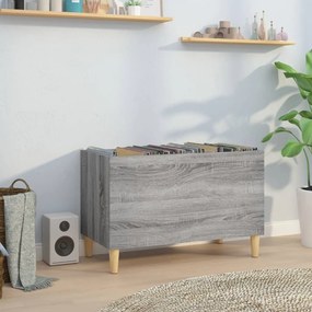 Mobile Porta Dischi Grigio Sonoma 74,5x38x48 Legno Multistrato /