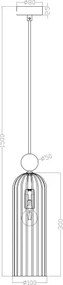 Lampadario a cavo PIEGA 1xE14/40W/230V ottone/bianco
