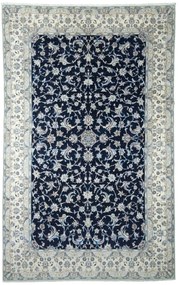 Nain Tappeto 200x320 Blu (Iran) Annodato A Mano