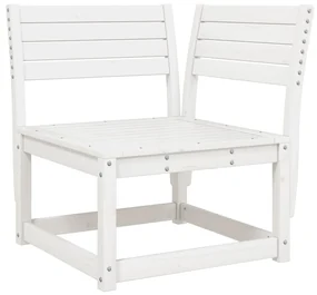 Set divani da giardino 3 pz bianco in legno massello di pino