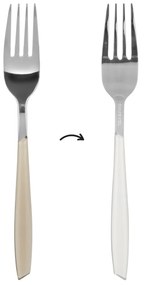 Forchetta da tavola sfusa grigio e bianco