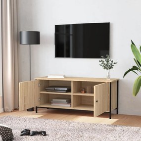 Mobile tv con ante rovere sonoma 102x35x45 cm legno multistrato