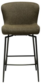 Sgabello da bar color kaki imbottito (altezza della seduta 67,5 cm) Glam – DAN-FORM Denmark