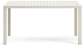 Kave Home - Tavolo da esterno Culip in alluminio finitura bianca 150 x 77 cm