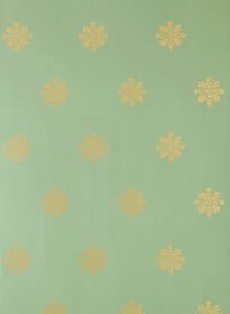 Farrow & Ball Carta da parati Brockhampton Star - Suffield Green/ Gold