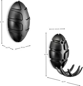 Gancio da parete rosa chiaro/dorato in plastica Bug – Spinder Design