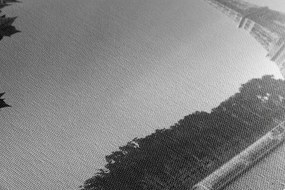 Quadro su tela – Parigi in autunno in bianco e nero