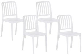 Set di 4 sedie da giardino bianco SERSALE Beliani