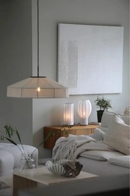 Lampada da tavolo bianca e nera con paralume in tessuto (altezza totale 31,5 cm) Hikari – Markslöjd