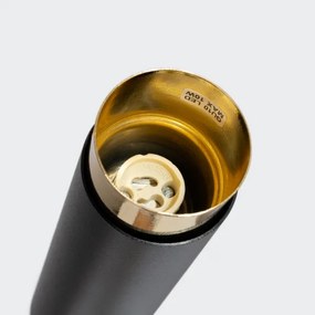 Sollux SL.1410 - Faretto NERO 1xGU10/10W/230V 12,5 cm nero/oro