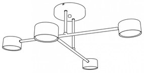 Lampada da soffitto in acciaio HALO 4 bianco/nero 4xGX53 Colore del corpo Bianco