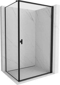 Mexen Mist-B cabina doccia apribile destra 70 x 100 cm, cornice nera, nera - 8A2T-070-100-70-70-P