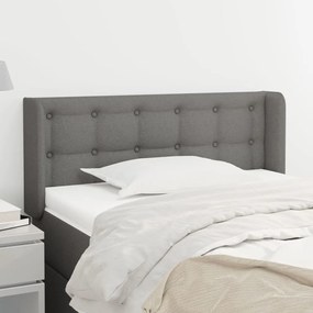 Testiera Ad Orecchio Grigio Scuro 93x16x78/88 Cm İn Tessuto /