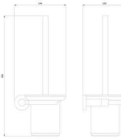 OMNIRES MP60620BL - Scopino a parete MODERN PROJECT opaco nero