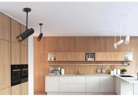 Azzardo AZ3518 - Lampadario a sospensione con supporto rigido LENS 1xGU10/35W/230V