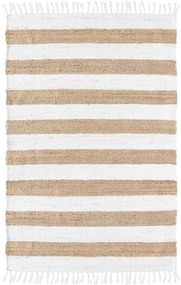 Tappeto bianco/di colore naturale in misto iuta 50x80 cm Sagane – douceur d'intérieur