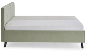 Letto matrimoniale imbottito verde chiaro con rete inclusa 160x200 cm Piano – Meise Möbel