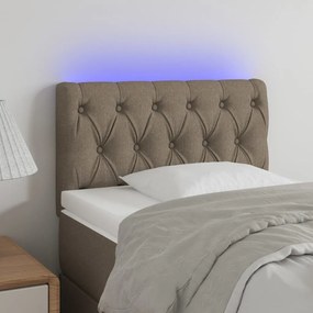 Testiera A Led Tortora 80x7x78/88 Cm İn Tessuto /