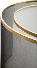 Lampada da terra nera/dorata con paralume in tessuto (altezza totale 153 cm) Levels – Mauro Ferretti