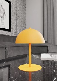 Lampada Da Tavolo Moderna Demetra Acciaio Arancione 2 Luci G9 Ip20