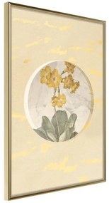 Poster  Flowers and Marble  Cornice Quadri Cornice d'oro, Larghezza x Altezza Home decor 20x30