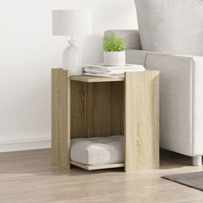 Recinto lettiera gatti rovere sonoma 60x40x40 cm in truciolato