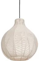 Lampada a sospensione con paralume in corda di cotone beige Japandi Stile naturale