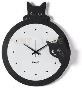 Orologio da parete di design silvestro nero,bianco marmo