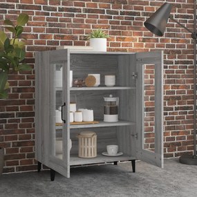 Credenza grigio sonoma 69,5x34x90 cm in legno multistrato