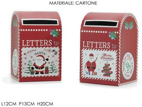 Cassetta Della Posta Natalizia Per Letterine Di Babbo Natale 20cm