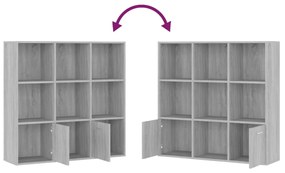 Libreria grigio sonoma 98x30x98 cm