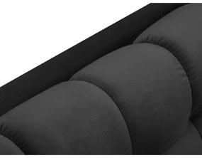 Divano angolare in velluto grigio scuro, angolo sinistro Bali - Cosmopolitan Design