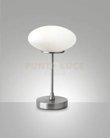 Jap da tavolo nichel satinato  a led 3000k - 5w - 500 lm dimmerabile
