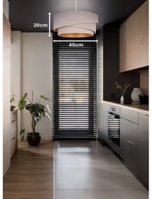 Duolla - Lampadario a sospensione con filo KOBO 1xE27/15W/230V diametro 45 cm color crema/oro