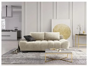 Divano letto a tre posti beige con rivestimento in velluto Cirrus - Windsor &amp; Co Sofas