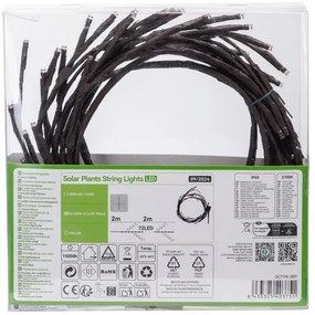 Aigostar - Catena LED solare 72xLED/4m IP65 300 mAh bianco caldo rami dell'albero