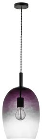 Nordlux - Lampada a sospensione con cavo UMA 1xE27/40W/230V Ø 23 cm nero/fumé