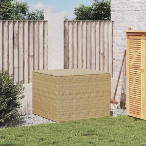 Contenitore da giardino beige misto 291l in polyrattan
