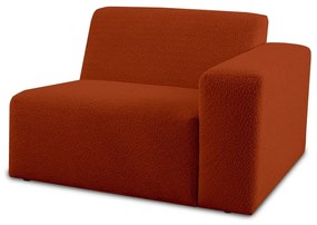 Modulo divano in tessuto bouclé color mattone (angolo destro) Roxy - Scandic
