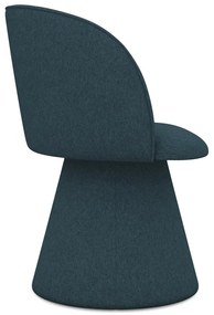 Sedia da pranzo color petrolio in imbottito Maia – Makamii