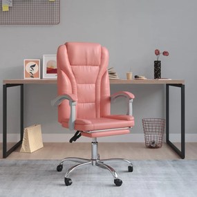 Poltrona Da Ufficio Reclinabile Rosa İn Similpelle /