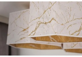 Duolla - Lampadario a plafone ROLLER TRIO HEX 3xE27/15W/230V bianco/oro